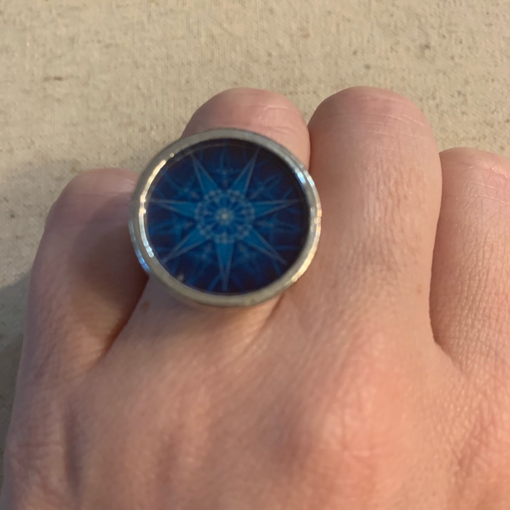 Blue Elven Fairy Star Art Ring